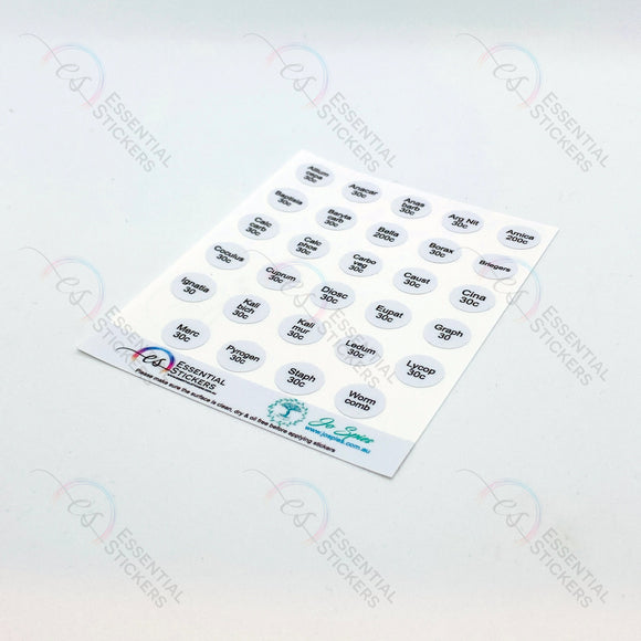 Jo Spies Homeopathic Kit 2 Cap Stickers